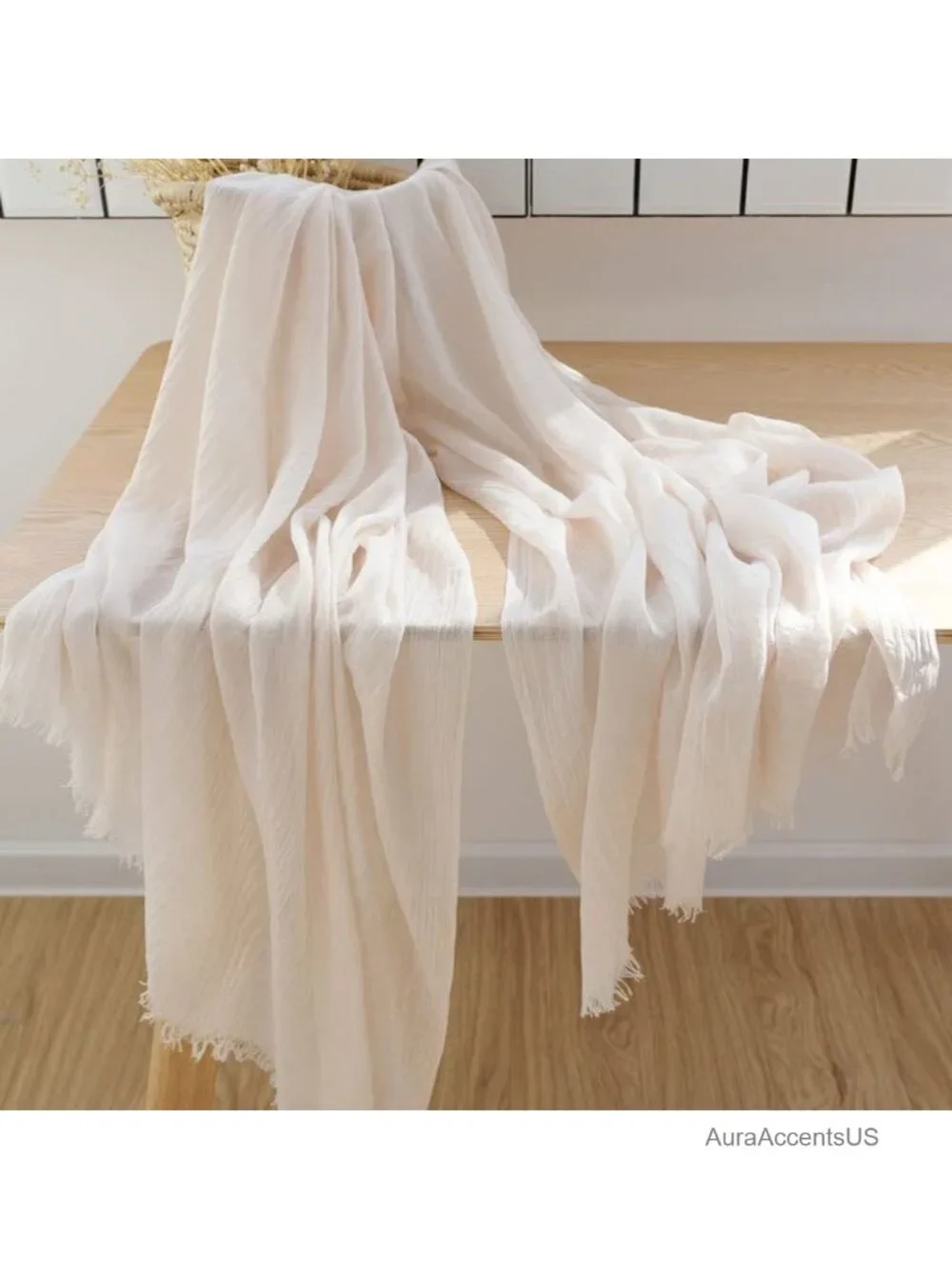 Wide Fringe Scarf Shawl Wrap 80% Polyester 20% Viscose Women Men